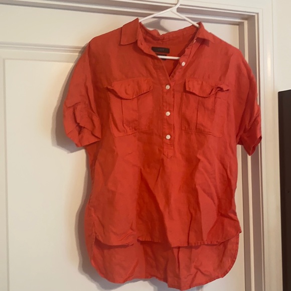 J. Crew Tops - Orange Baird McNutt Irish Linen for J.Crew